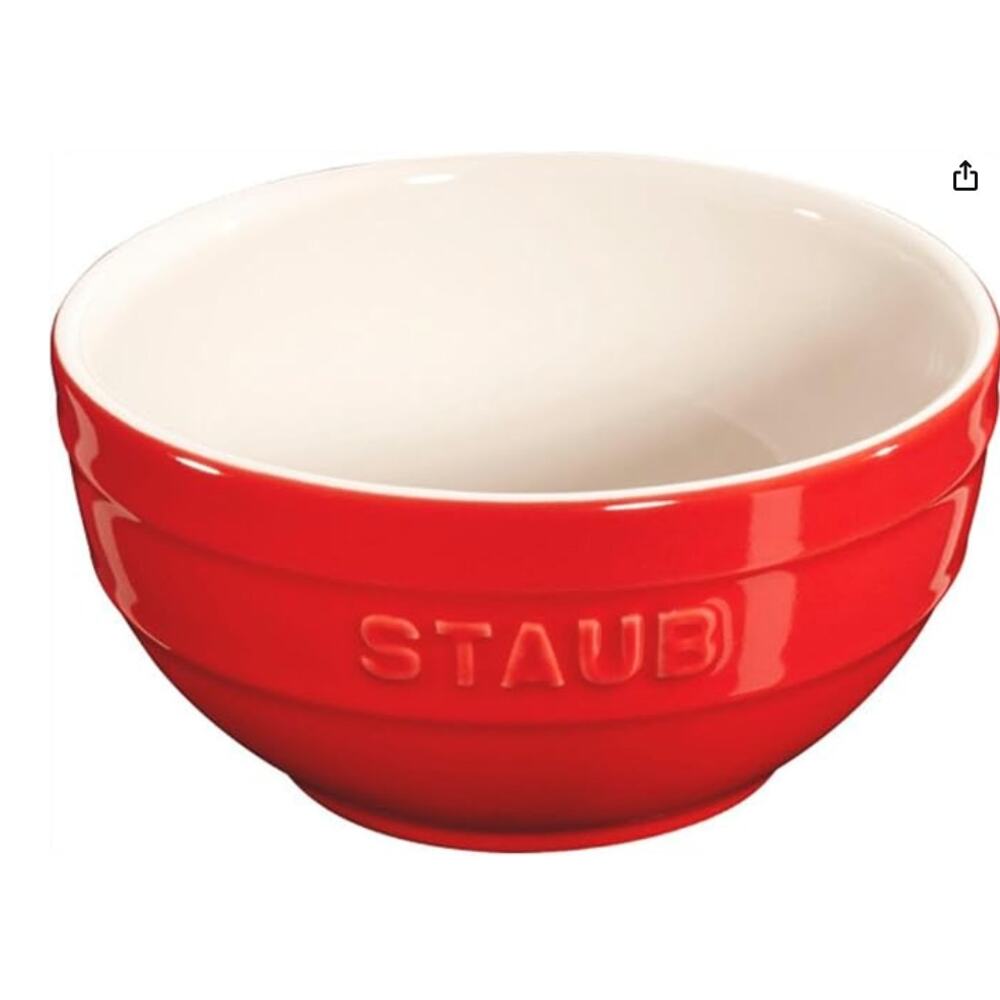 STAUB Ceramic Bowl Cherry 4.7 Inches Ceramic New in Box